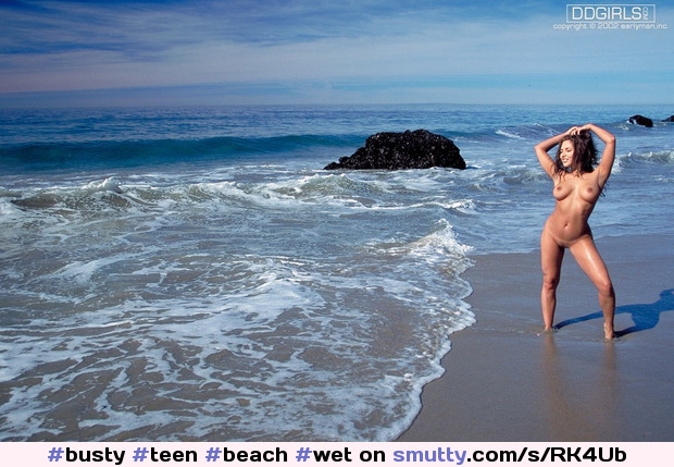 #busty #teen #beach #wet