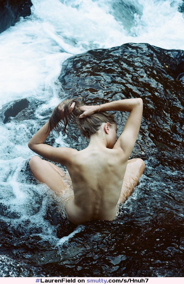 #LaurenField by #ParkerFitzgerald #intheriver #river #nudist #skinnydipping #wet #water #spine #bones #model #outdoors