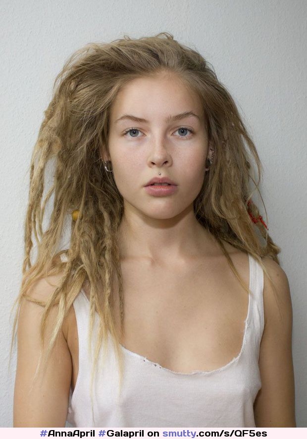#AnnaApril #Galapril #nonnude #dreads #dreadlocks #blondedreads #hippie #bohemian #whiteshirt #braless