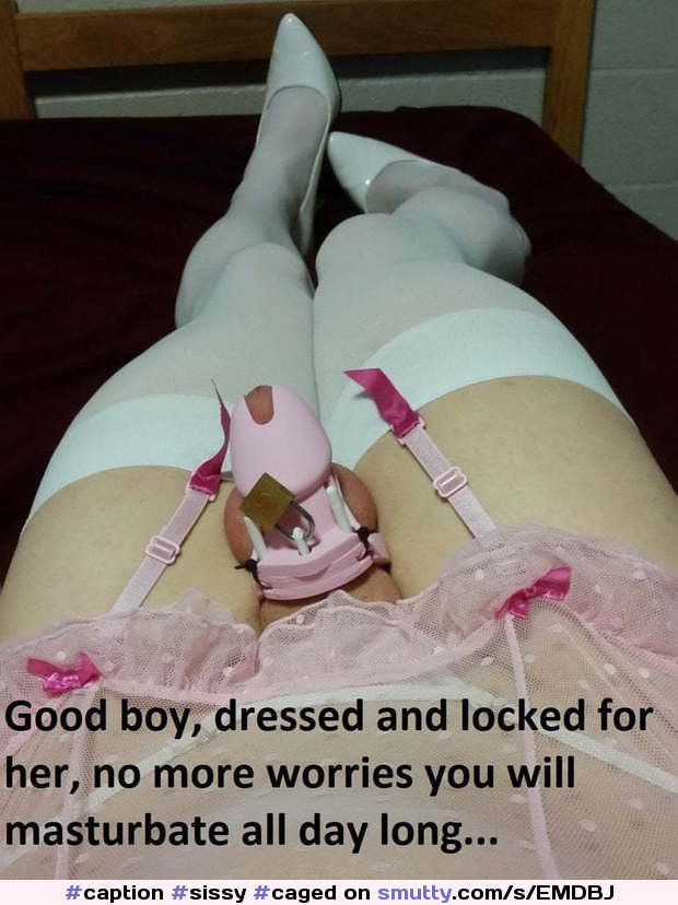 #caption#sissy#caged