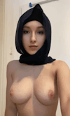 #topless #tits #eyecontact #hijab #gif