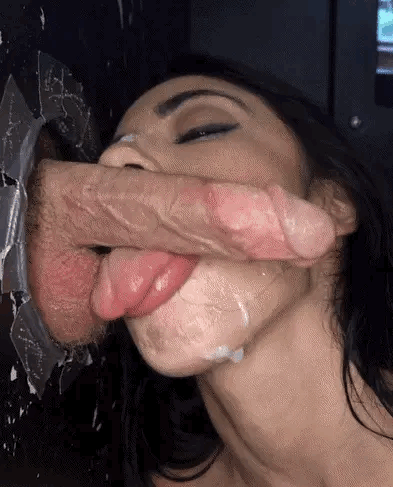 #gloryhole #lickingcock #cumonface #oral #gif