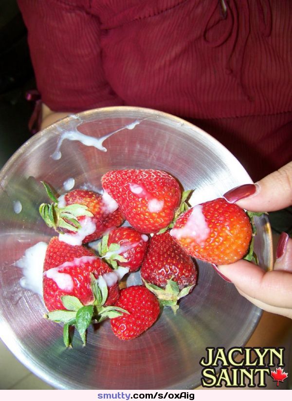 #strawberries #cum #cumshot #cumonfood