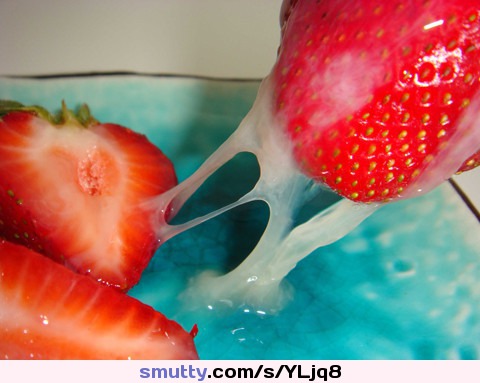 #cum #cumshot #StrawberryAndCream #strawberries #cumonfood