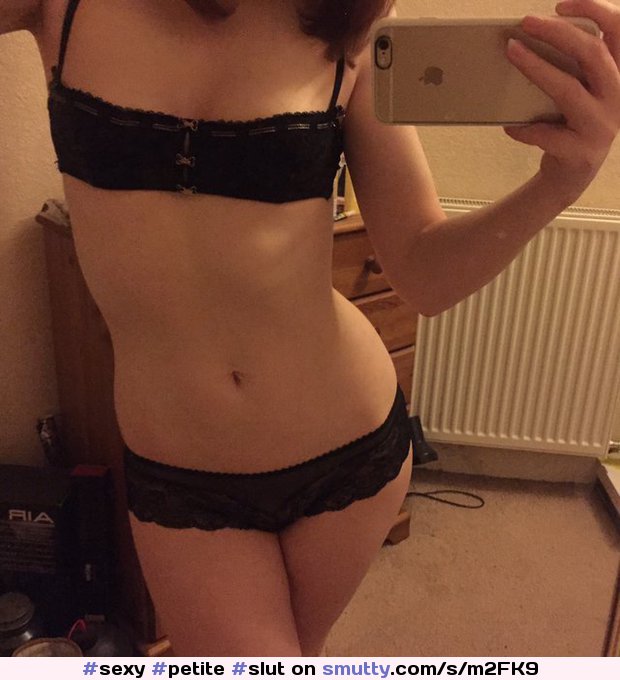 An image by Cumslutkay: Who wants a try? ;) | #sexy #petite #slut #cumslut #slim #fuckable #lingerie #blacklingerie #smooth #curves