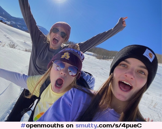 #openmouths #younggirls #selfie #outdoors #young