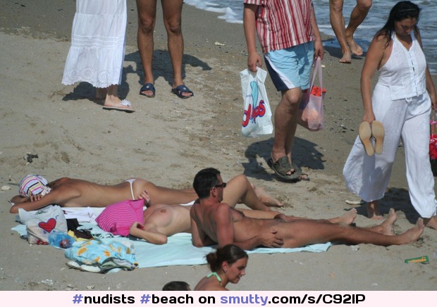 #nudists #beach #onlyonenaked