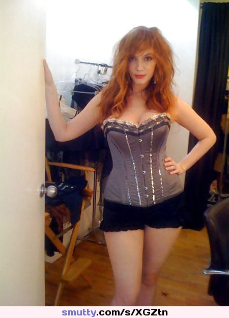#ChristinaHendricks #busty #redhead #nonnude #teasing #beauty #corset #hourglassfigure #waist