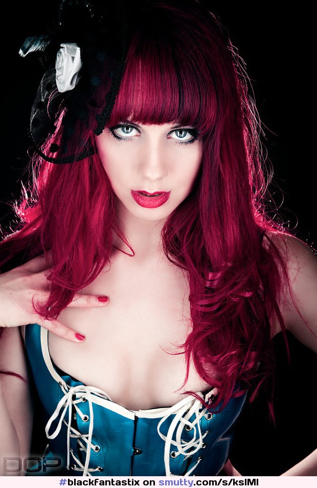 #blackfantastix #deviantart #redhead #fetish #goth #makeup #lipstick #nonnude #eyes #eyecontact  #cumvalley