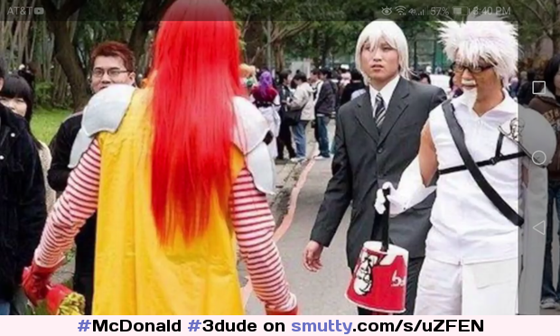 #McDonald's #3dude's #swordfight #cosplay #inpublic #redhead