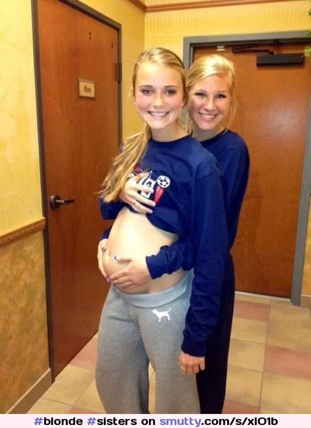 #blonde #sisters #nonnude #smiling #pregnant #teen
