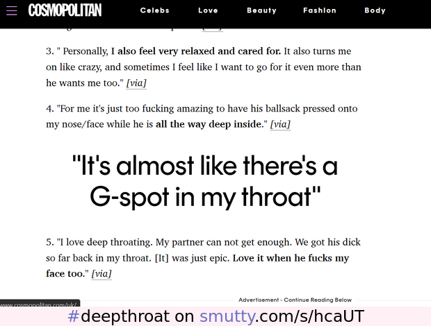 #deepthroat #cosmopolitan #lovingit