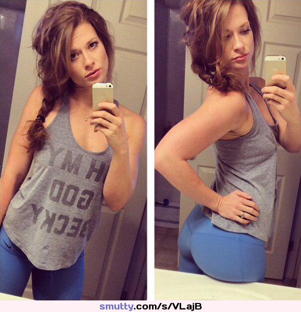 #bruentte #plait #gymclothes #selfie #yogapants #tights #singlet