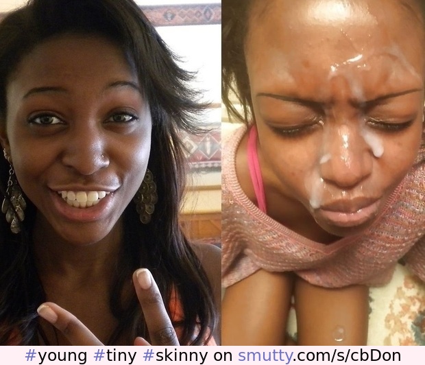 brat blasted #young #tiny #skinny #facial #cum #ebony #black #teen