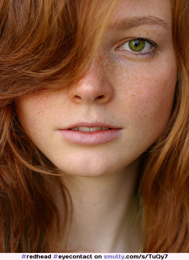 #redhead #eyecontact #cute #perfect #cuteface #greeneyes #perfectmouth #longhair #freckles