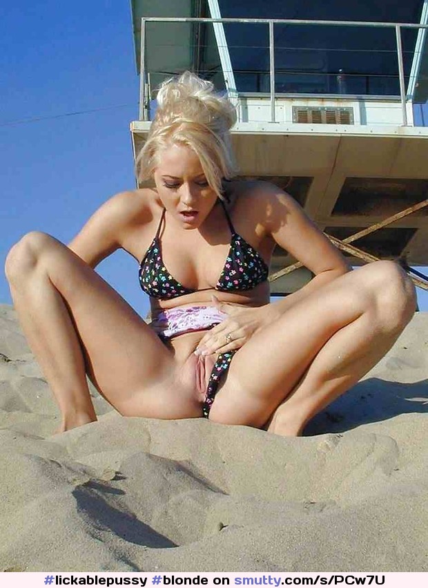 #blonde #pussy #shaved #outdoors #beach #showingpussy #lickablepussy