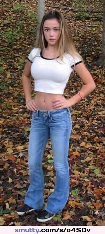 #petite, #outdoors, #croptop, #nonnude, #fit, #jeans, #bigtits, #toocute, #greatbody