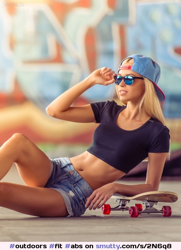 #outdoors, #fit, #abs, #jeanshorts, #greatbody, #skatergirl, #nonnude, #croptop, #athletic