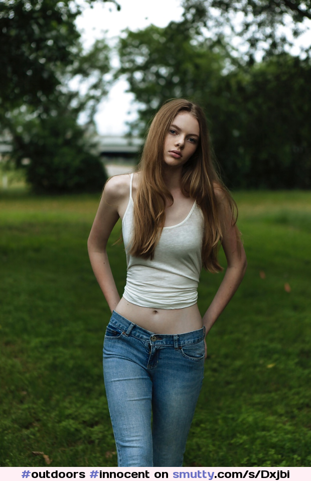 #outdoors, #innocent, #redhead, #adorable, #nonnude, #pale, #jeans, #flatstomach
