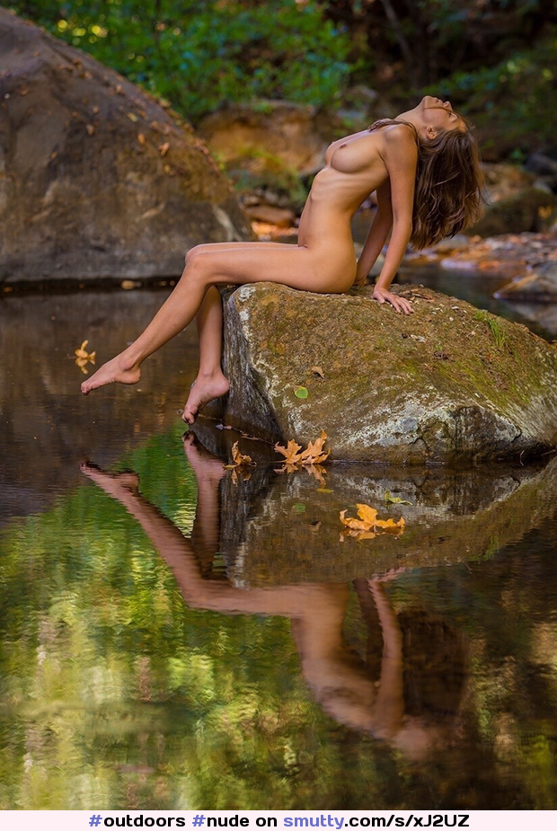 #outdoors, #nude, #perfectbody, #reflection, #greattits, #artistic, #woodnymph, #ribs, #fit, #flatstomach