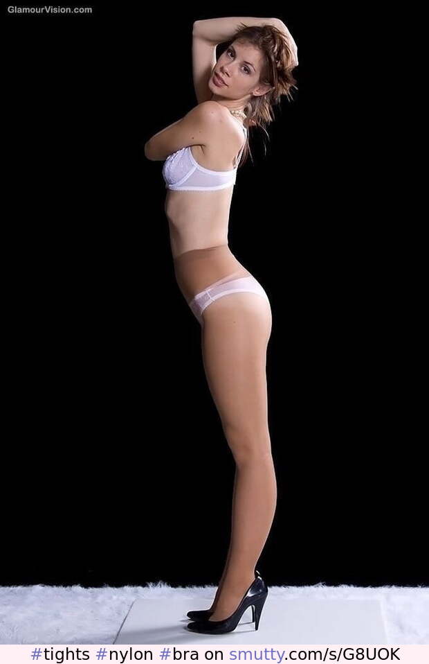 #tights#nylon#bra#panties#white
