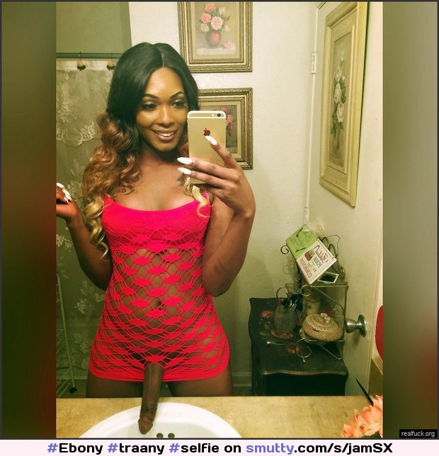 #Ebony #traany #selfie, #bigcock