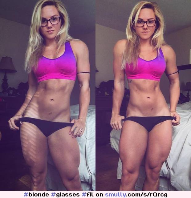 #blonde #glasses #fit #fitbody #muscle #muscular #muscularwoman #panties #thighs #sportsbra #sportsbabe #sporty #sexy