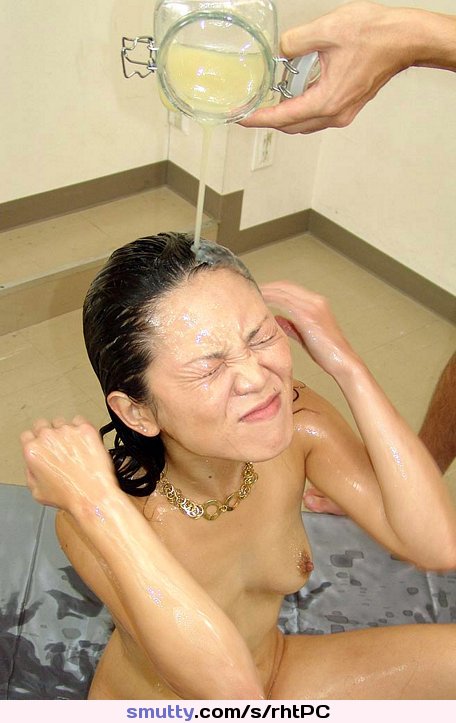 #japanese #scatwhore and #cumslut #marihoshizawa getting #drenched and #showered in #614loads of #sperm. #DMC-22