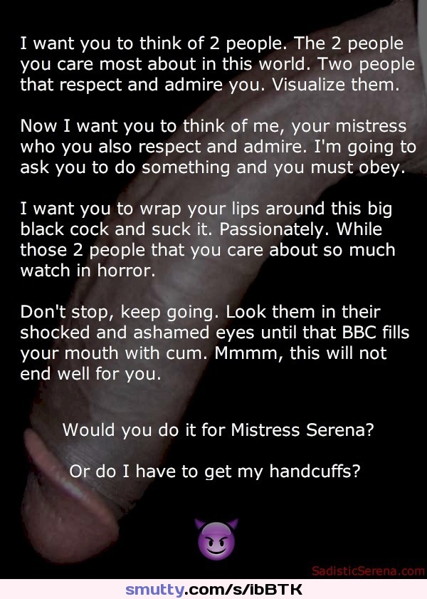 Suck BBC in front of your friends and family like a good little slut // #blowjob #interracial #text #taboo #roleplay #femdom #caption #story