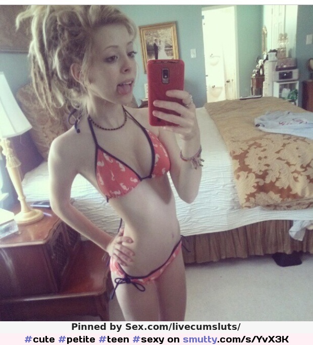 Super #cute #petite #teen in #sexy #bikini takes a #selfie!