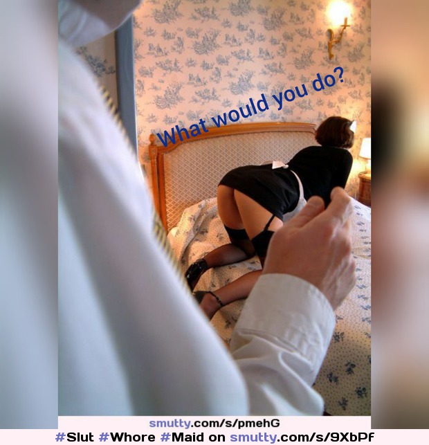 What would you do if you entered your hotel room seeing this? #Slut, #Whore, #Maid, #readytobeused