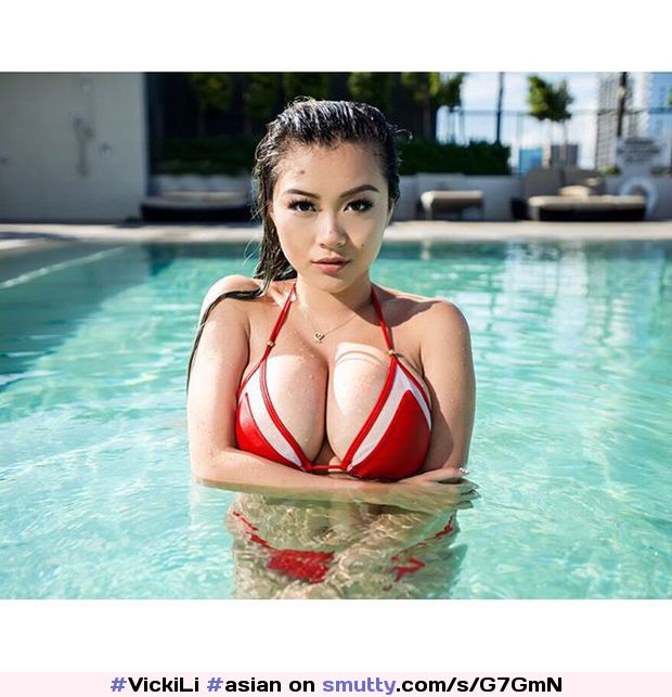 #VickiLi #asian #bustyasian #pool #bikini #boobs #tits #bigboobs #bigtits #hugeboobs #hugetits #clevage #motorboatmaterial #nicerack #damn