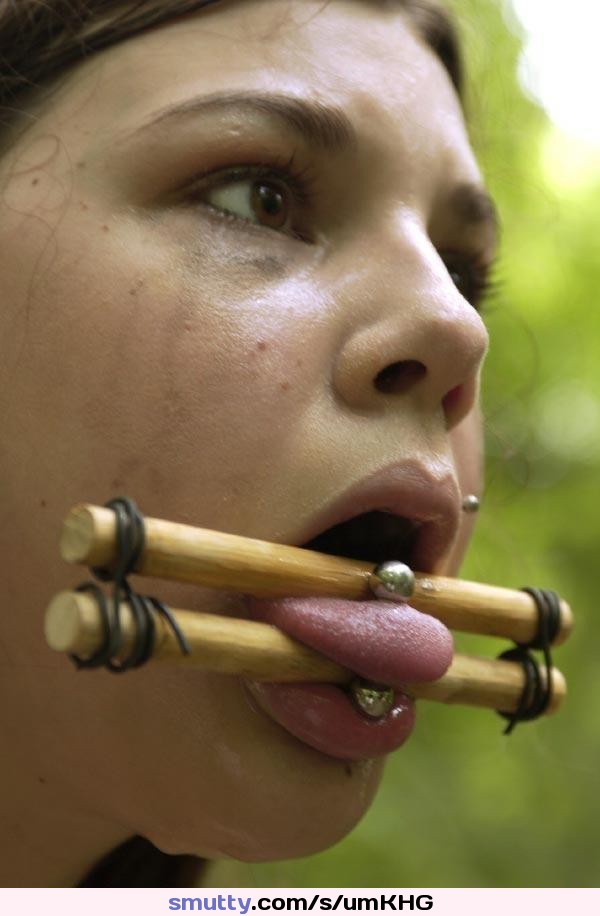 #Outdoors #Sub #Gagged #TongueOut #Pierced #BDSM #Pain #Bondage #Hot #Sexy #NN