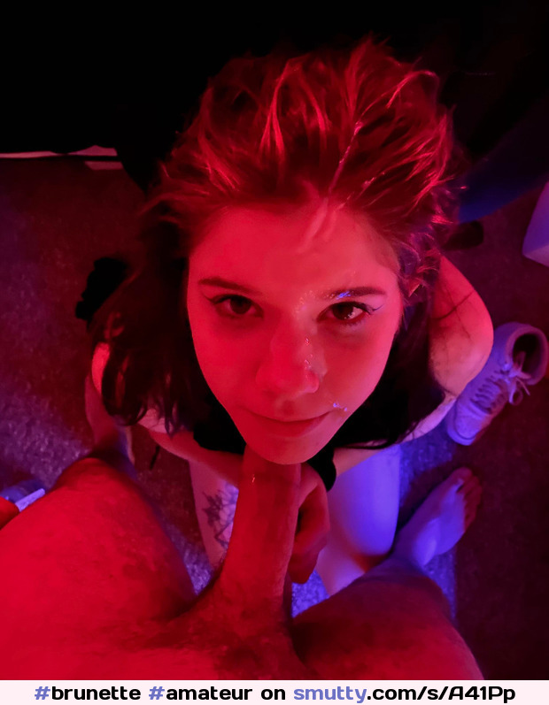#brunette #amateur #kneeling #cock #cumShot #facial #submissive #young #hot #sexy