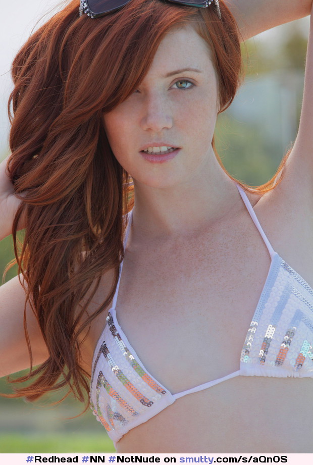 #Redhead #NN #NotNude #Bikini #Outside #RedHair #Ginger #Freckles #EyeContact #Eyes #Hot #Sexy #Young #Beautiful #SmallTits #GreenEyes