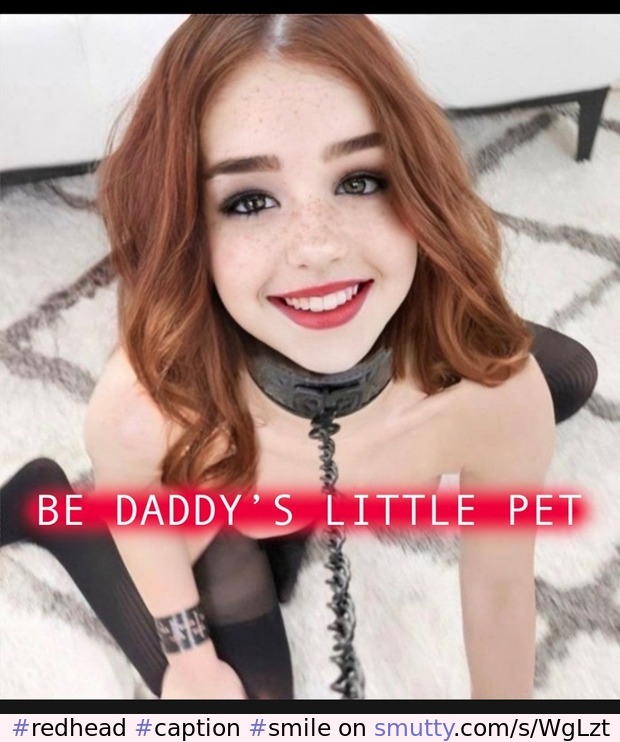 #redhead #caption #smile #bdsm #freckles #young #teen #cute #collar #leash #sub #kneeling #hot #sexy #beautiful