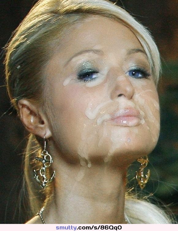 #CelebrityFake #ParisHilton doesn't even need a fake facial pic... This slut takes cum donations daily!