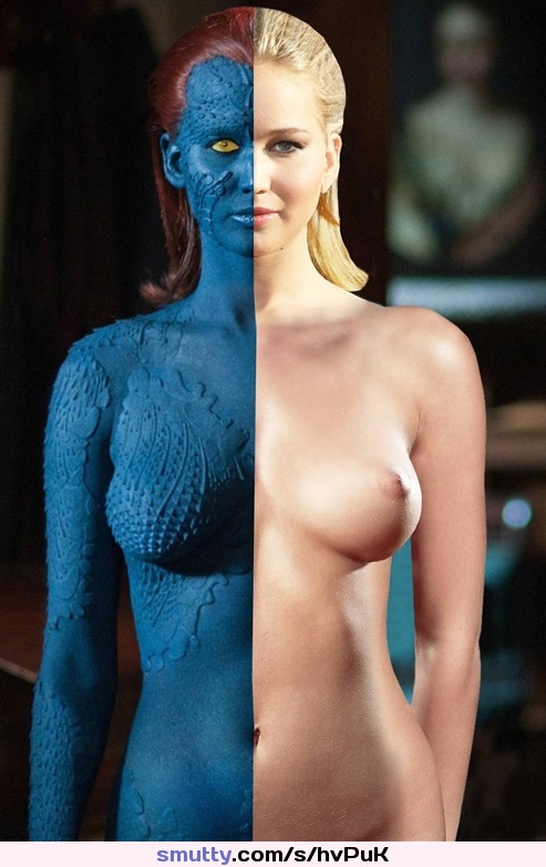 #Cosplay #Mystique #JenniferLawrence #Bodypaint