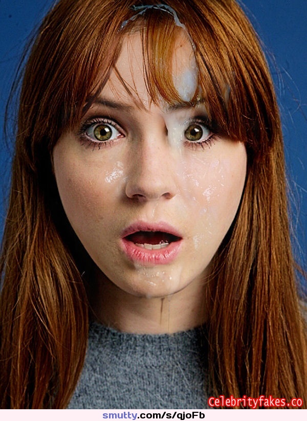 #KarenGillan knows it's proper etiquette to keep her #MouthOpen and #CumInOpenEyes during a fan facial