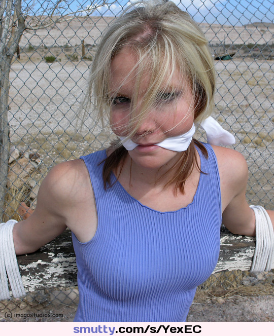 #bondage #bdsm #gagged #cleavegag #outdoors #blonde #ClothedBondage