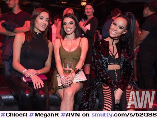 With my sexy girls #ChloeA and #MeganR at the #AVN Nomination Party at #Avalon in #Hollywood #DarcieD