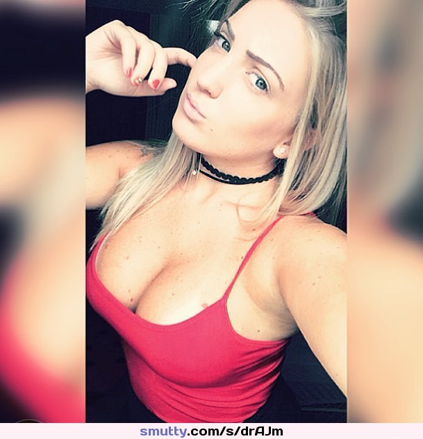 #choker #blonde #sexy #boobs #teen #selfie