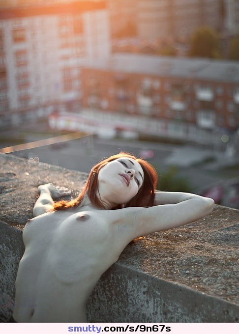 #redhair #topless #erectnipples #Beautiful #posing #Urban #redhead #rooftop #eyesclosed #gorgeous #hot #younng #sexy #awesome