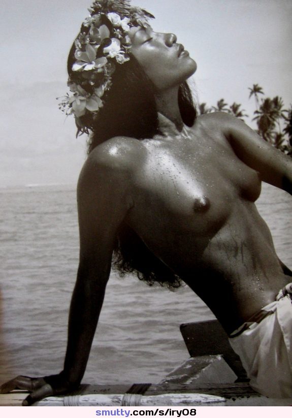 Tahitian Nude by Adolphe Sylvain 1966 Retro Nude Pic.