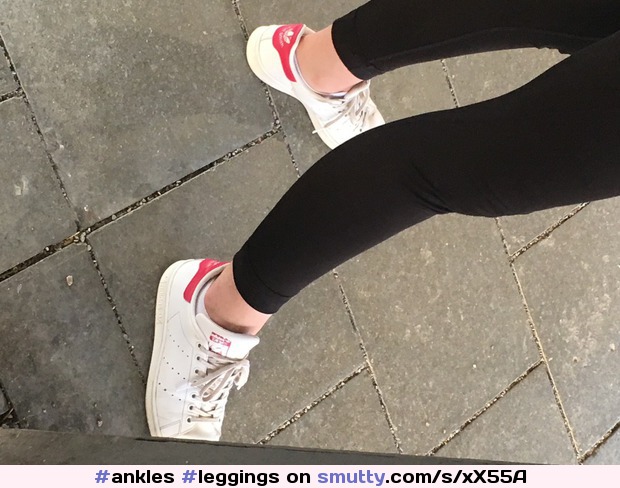 #ankles #leggings #blackleggings #realgirl #sneakers #nosocks #whitesneakers #teenager #teen #legs #nonnude #nn #german #perfectlegs