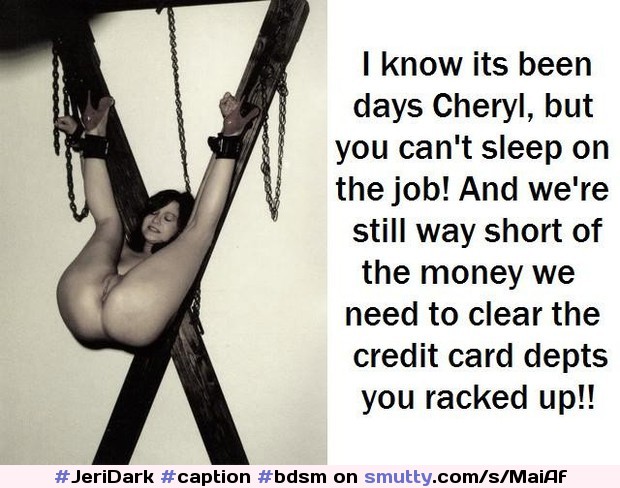 not for everyone, be warned #JeriDark #caption #bdsm #bondage #payingtherent #sexslave #suspended #usedslut