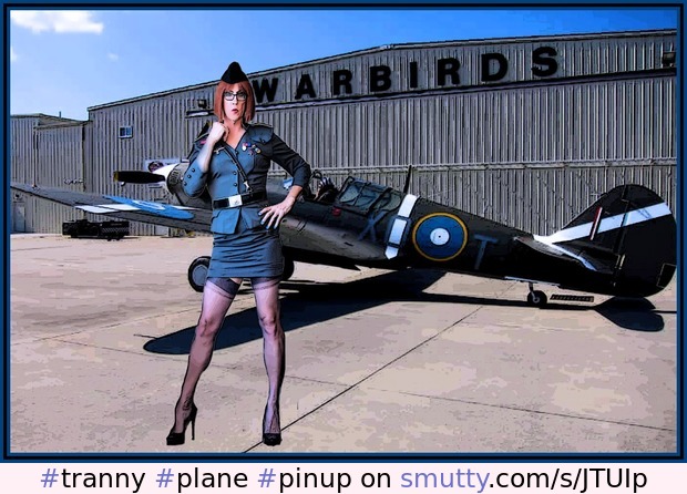 #tranny #plane #pinup