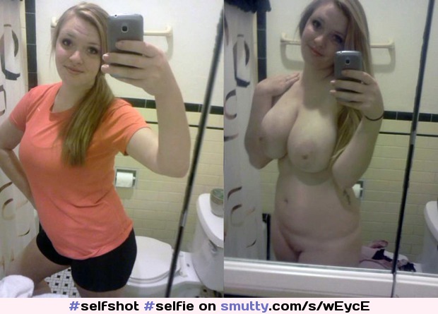 #selfshot #selfie #mirror #bigtits #bigboobs #teen #curvy #amateur #dressedundressed #blonde