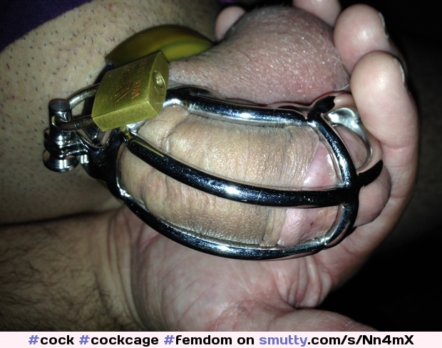 #cockcage, #femdom, #cagedcock, #locked, #lockedcock, #male, #submale, #chastity, #cock