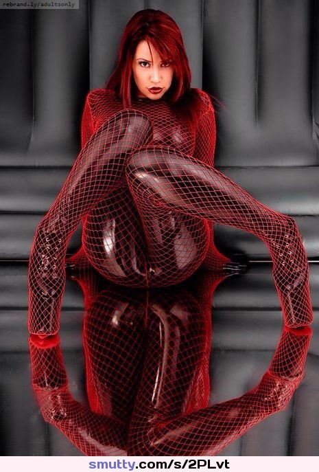 lovely redhead in #latexsuit #redhead #latex #latexfetish #rubber